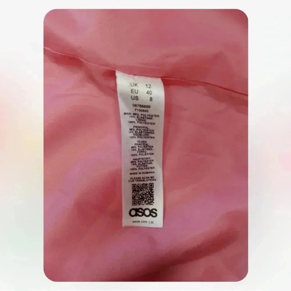 💥HOST PICK💥ASOS Pink Lined Sleeveless Blazer Size 8 - Picture 8 of 8